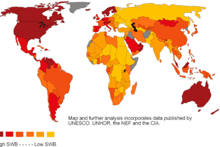 Los mas felices del mundo: el mapa de la felicidad